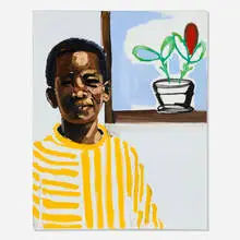 Jerrell Gibbs, Charles' Flower, 2021, oil and oil stick on canvas