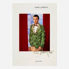 Annie Leibovitz, David Byrne exhibition poster, 1987, photolithograph in colors