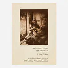 James VanDerZee, G. Ray Hawkins Gallery exhibition poster, offset lithograph