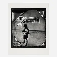 Larry Clark, Untitled (Man Running with Dog), gelatin silver print