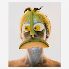 Martine Gutierrez, Masking, Egg Mask, p56 (from the Indigenous Woman series), 2018, C-print mounted to Dibond