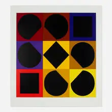 Victor Vasarely, Topaze (from the Lapidaire portfolio), 1966, screenprint in colors