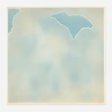 Joe Goode, Untitled (Blue Paper Clouds), 1971, lithograph in colors