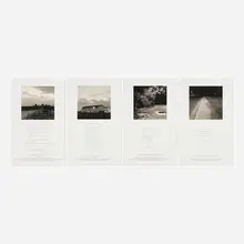 Robert Adams, Four Broadsides, 2009, tritone print with letterpress