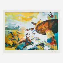 Airbourne by Chloe Early, 2009, screenprint in colors, sold Jun 2026