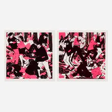 Cleon Peterson, Two works from The Passions suite, 2009, screenprint in colors