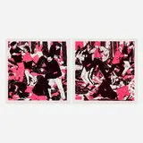 Cleon Peterson, Two works from The Passions suite, 2009, screenprint in colors