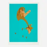 Inka Essenhigh, Flush & Aqua (from the Exit 99 portfolio), 1999, screenprint in colors on 335g Coventry rag