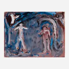 Milton Resnick, You and Me and Angels, 1996, screenprint in colors on Somerset Textured 300 Gram