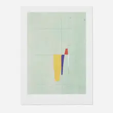 Suzanne Caporael, Shoalhaven, New South Wales (from the Salt Marsh suite), 2003, lithograph in colors on hand-painted paper with Chine appliqué