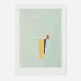 Suzanne Caporael, Shoalhaven, New South Wales (from the Salt Marsh suite), 2003, lithograph in colors on hand-painted paper with Chine appliqué