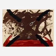 Antoni Tàpies, Untitled (from the Berlin Suite), 1974, lithograph in colors on Arches
