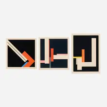 Walter Dexel, Three works from Portfolio 1, screenprint in colors