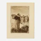 Camille Pissarro, Les faneuses (from Théodore Duret's Histoire des peintres impressionistes), etching