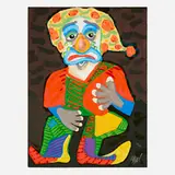 Karel Appel, Il Pagliacci (from The Metropolitan Opera II suite), 1984, lithograph in colors