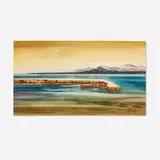 Milford Zornes, The Salton Sea, 1980, watercolor on illustration board