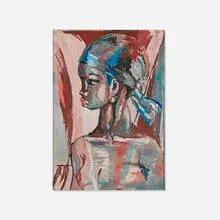 Portrait of a Woman with Headwrap by Marcel Janco, oil on board, sold Feb 2026