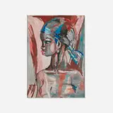 Marcel Janco, Portrait of a Woman with Headwrap, oil on board