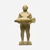 Philippe Brodzki, Untitled (Man Holding a Fish), c. 1995, bronze