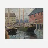 Melville F. Stark, Untitled (double-sided), oil on board