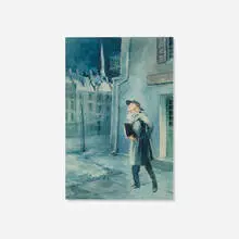 Everett Shinn, Illustration from Life of Chopin, watercolor on paper