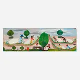 Clementine Hunter, Untitled (Picking Cotton), c. 1970, oil on panel