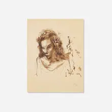 Pavel Tchelitchew, Untitled (Portraits) (double-sided), c. 1940, ink on paper