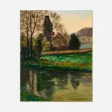 Paul-Émile Pissarro, L’église, Printemps, 1931, oil on canvas