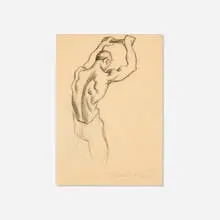 Laborer by Thomas Hart Benton, 1930, graphite on paper, sold Feb 2026