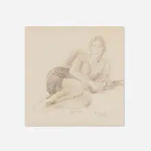 Raphael Soyer, Woman Reclining, 1967, pencil on paper