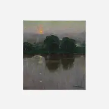 Edward Steichen, Landscape, c. 1905, oil on board