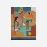 Joe Herrera, Parrot Ceremonial, 1983, acrylic on Masonite