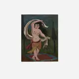 Louis Eilshemius, Nude, oil on board