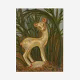 Mary Lou Zelazny, Little White Deer, 1983, oil on canvas board