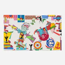 Trevor Winkfield, Banishing Bricks and Pills, 1988, acrylic on canvas
