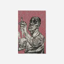 Rudolph Weisenborn, Self Portrait, c. 1940, gouache on paper