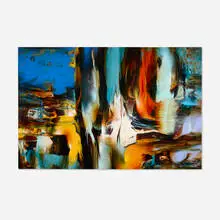 Leonardo Nierman, Labyrinth, oil on Masonite