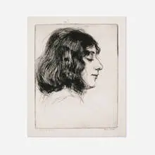 Paul Cadmus, Martha (Profile), c. 1924-25, etching on Umbria Italia