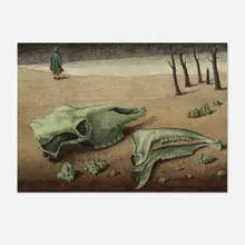 Roman Maraz, Exhausted Land, c. 1940, egg tempera on Masonite