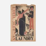 Julio de Diego, Hotel Sherman Laundry, c. 1935, screenprint in colors on paper bag