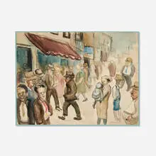 John Lapsley, Street Scene, 1933, graphite and watercolor on paper