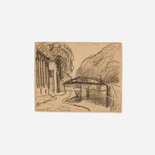 Oscar Florianus Bluemner, Milford Canal, 1917, charcoal and graphite on paper
