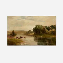 George Turner, The Trent Near Barrow, c. 1885, oil on canvas