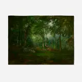 Roswell Morse Shurtleff, Untitled (Forest Interior), oil on canvas