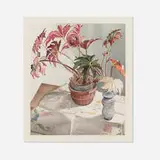Sondra Freckelton, Still Life with Begonia 'Gryphon', watercolor on paper