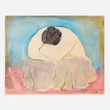 R. C. Gorman, Untitled (Woman Resting), 1977, mixed media on paper