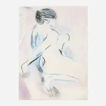 R. C. Gorman, Untitled (Nude), 1976, pastel on paper laid to board