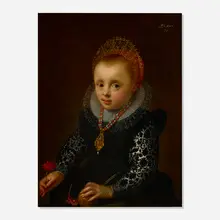 Geldorp Gortzius, Portrait of a Young Girl Holding a Carnation, 1608, oil on panel