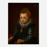 Geldorp Gortzius, Portrait of a Young Girl Holding a Carnation, 1608, oil on panel
