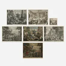 William Hogarth, Seven works, etching